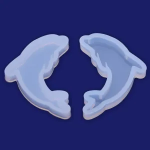 1 pcs Crystal silicone mold pendant  48*35*7mm Jewellery Making  Cabochons for earrings pendant Resin Silicone Mould dolphin shape