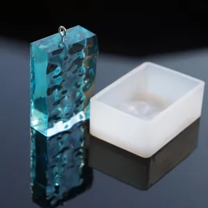 1 pcs Handmade clear silicone mould for resin jewellery ,Cabochons for earrings, pendants, polymer clay,Water Ripple Effect 38x25mm