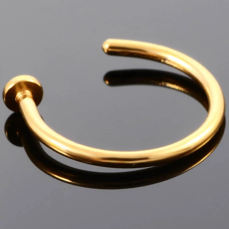 10 PCS Surgical Steel Nose Rings