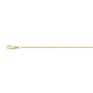 (10K, 14K, 18K) Yellow Gold (1.0mm) Box Chain (16" to 24")
