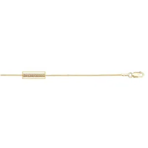 (10K, 14K, 18K) Yellow Gold (1.0mm) Round Snake Chain (16" - 24")