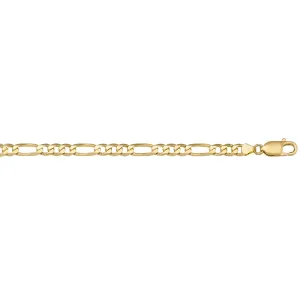 (10K, 14K, 18K) Yellow Gold (3.9mm) Figaro Chain (16" to 24")