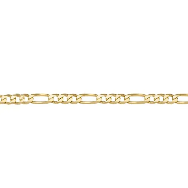 (10K, 14K, 18K) Yellow Gold (3.9mm) Figaro Chain (16" to 24")
