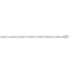 (10K, 14K, 18K) Yellow Gold (4mm) Solid Figaro Chain