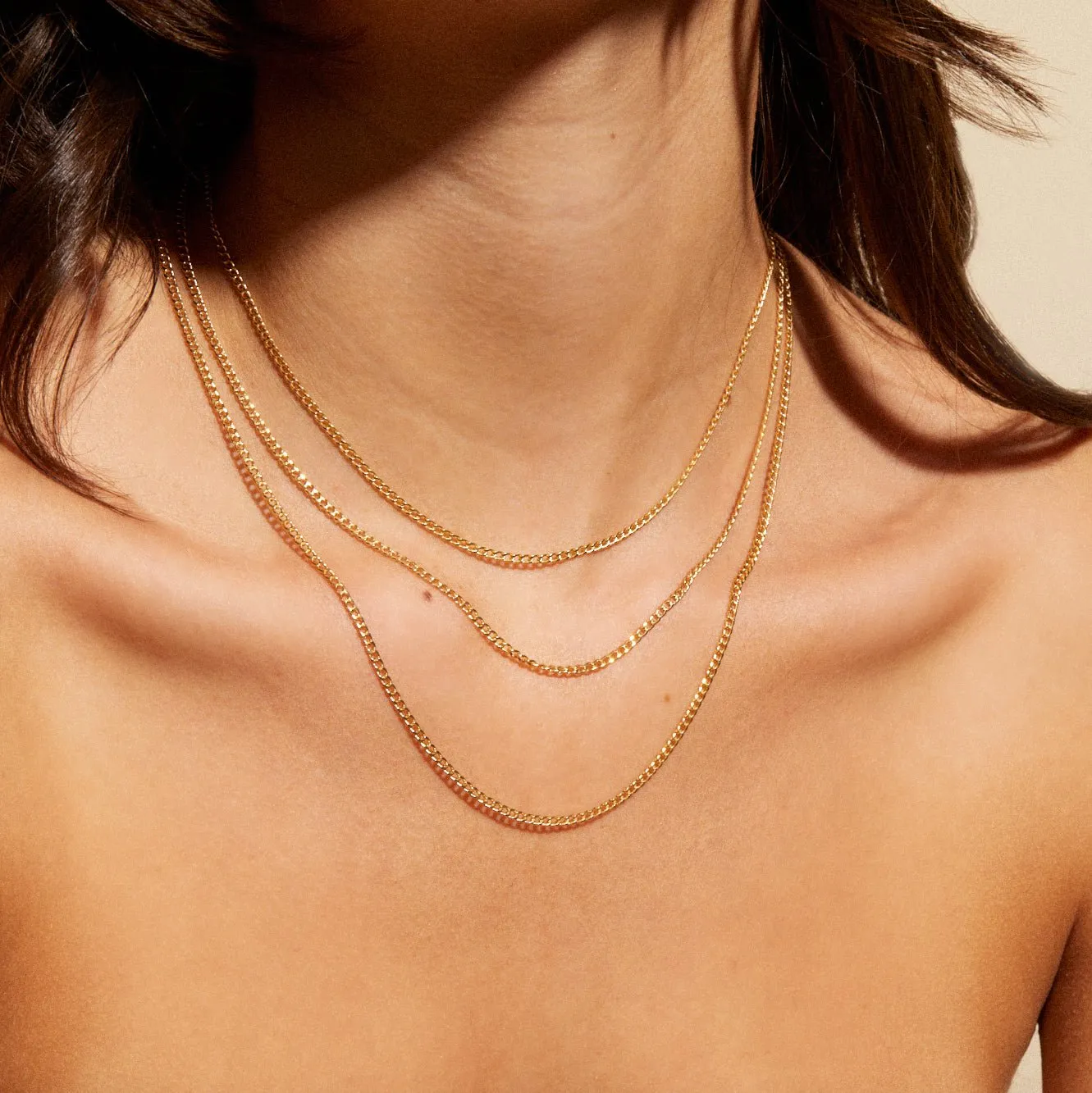 10K Gold "Baby Curb" Chain Necklace - 20"