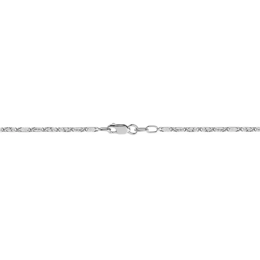 10K White Gold (1.0mm) Star Chains (16" - 30")