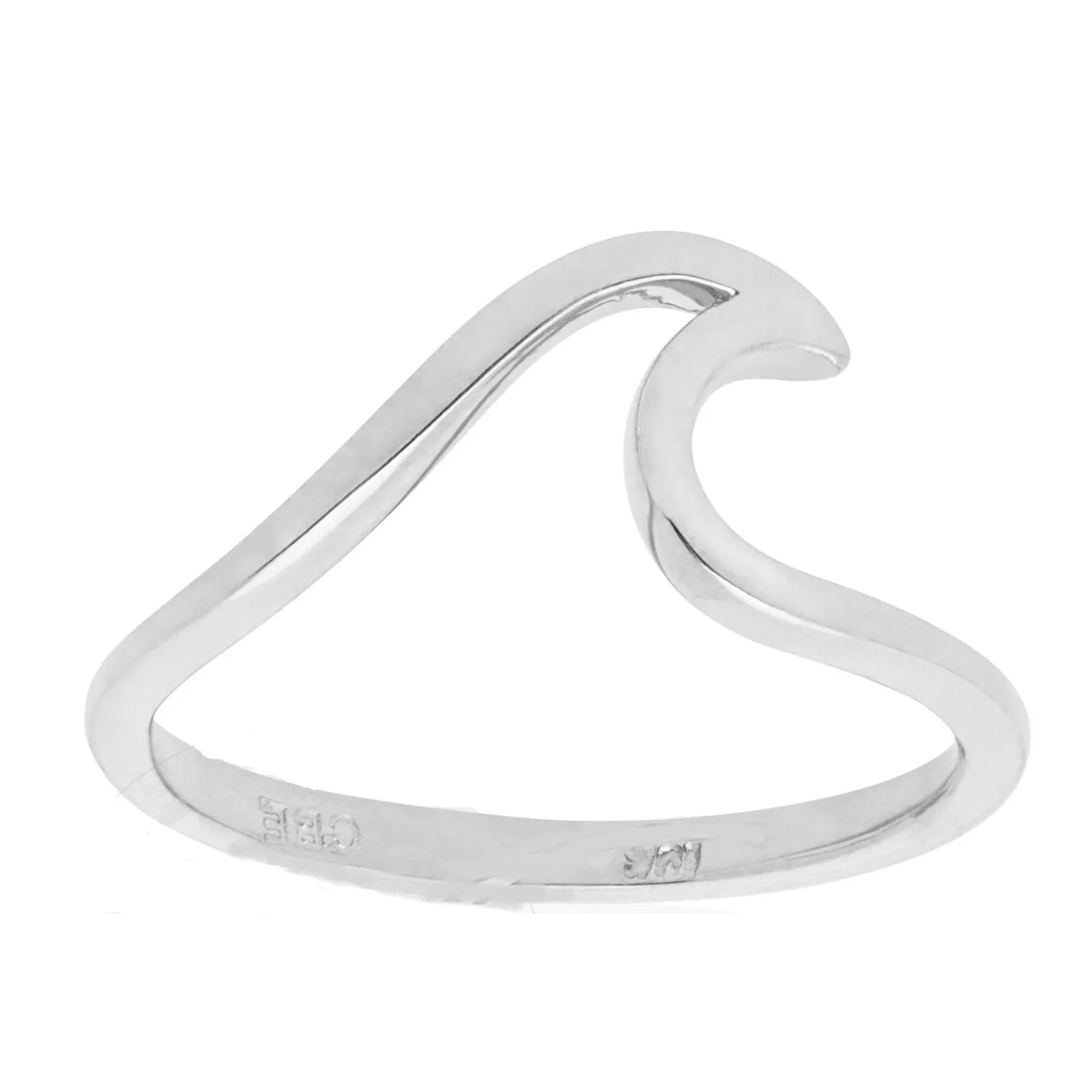 10K (White, Yellow or Rose) Gold Wave Ring