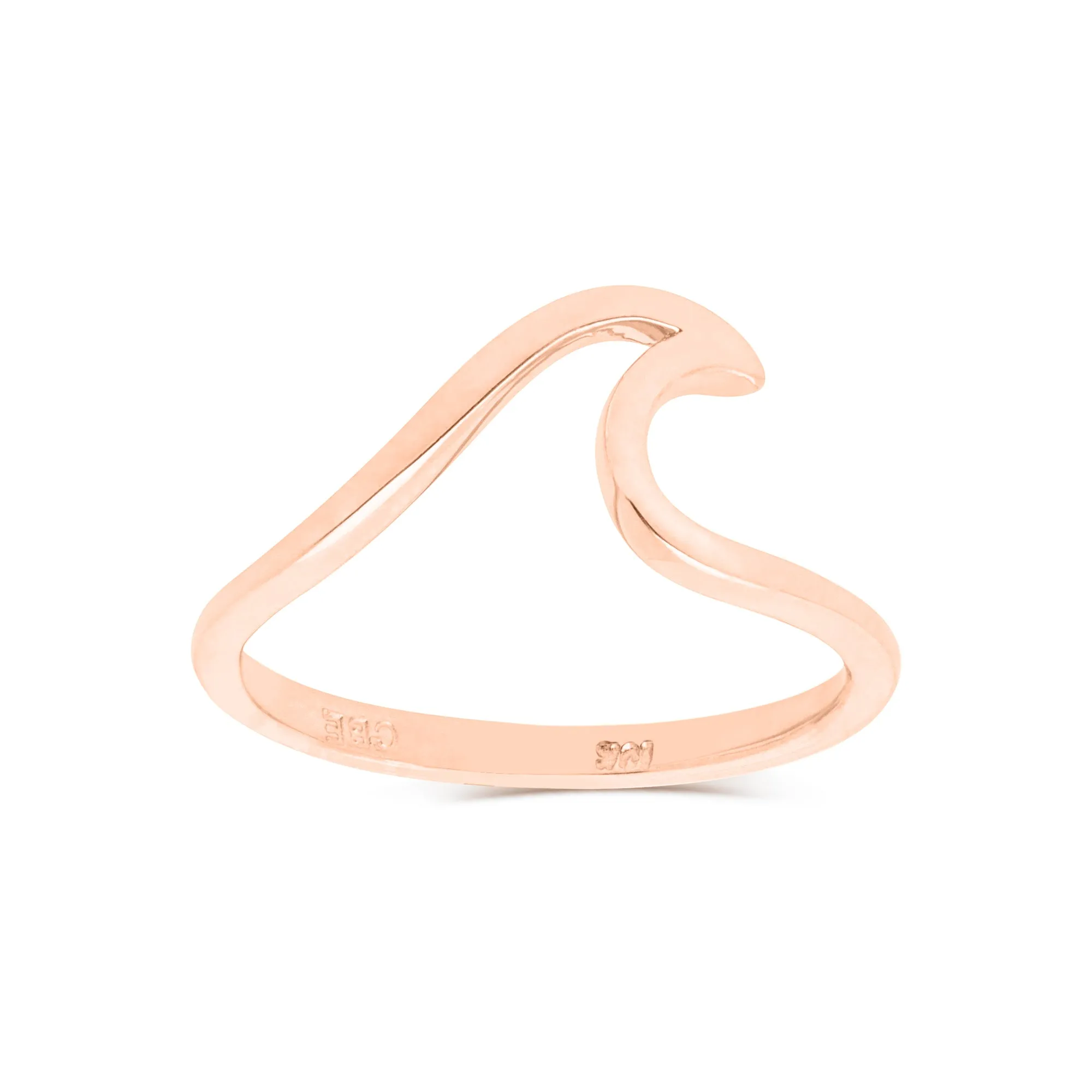 10K (White, Yellow or Rose) Gold Wave Ring