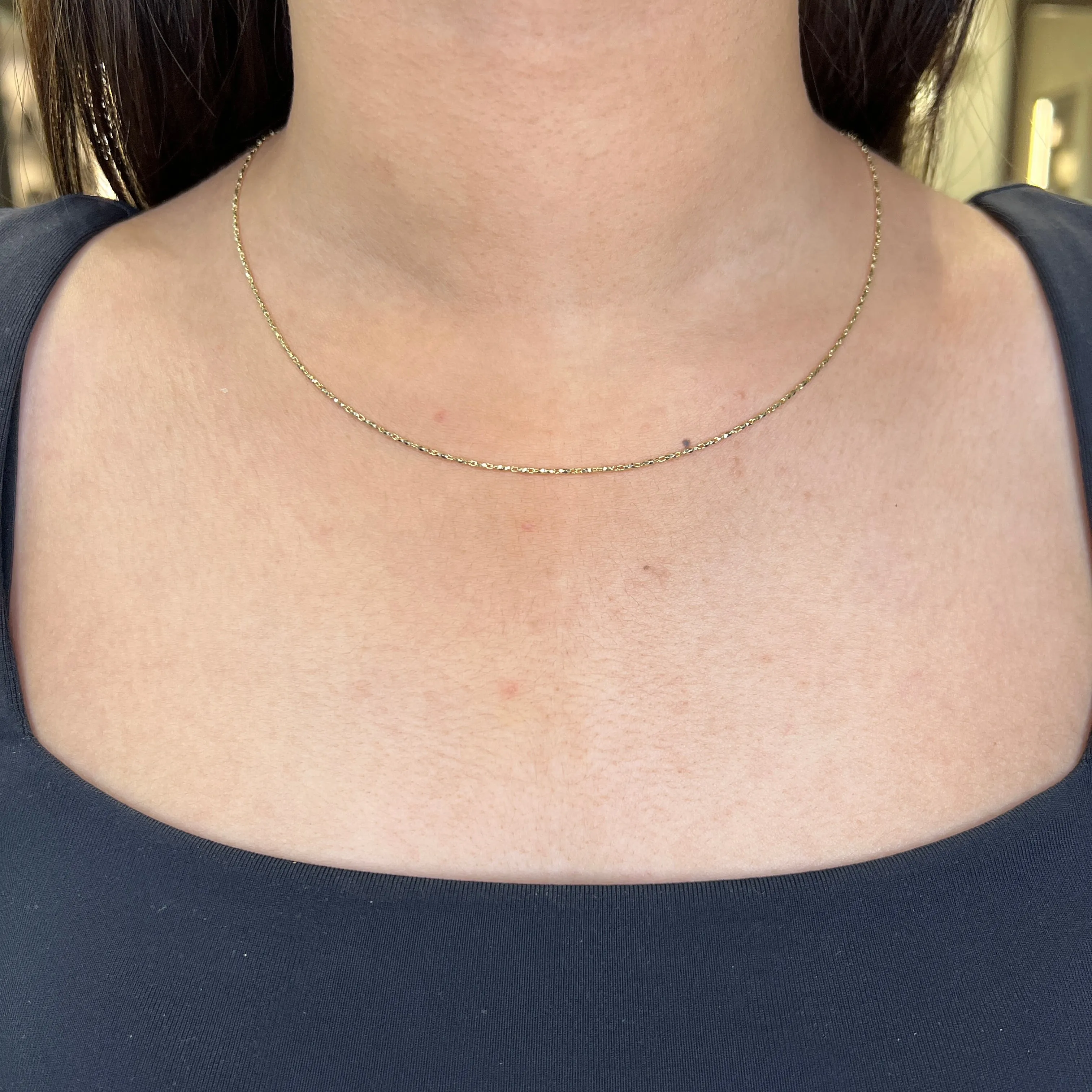 10K Yellow Gold (0.9mm) Star Chains (16" - 26")