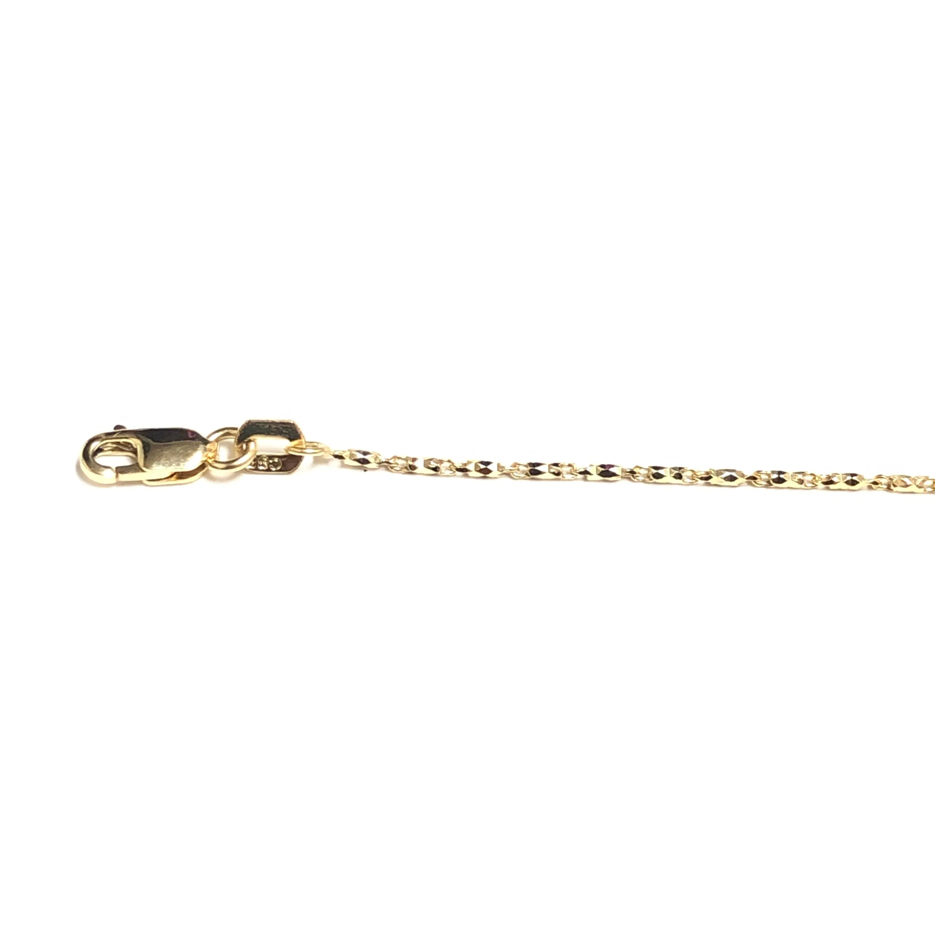 10K Yellow Gold (1.0mm) Fancy Diamond Cut Chains (16" - 20")