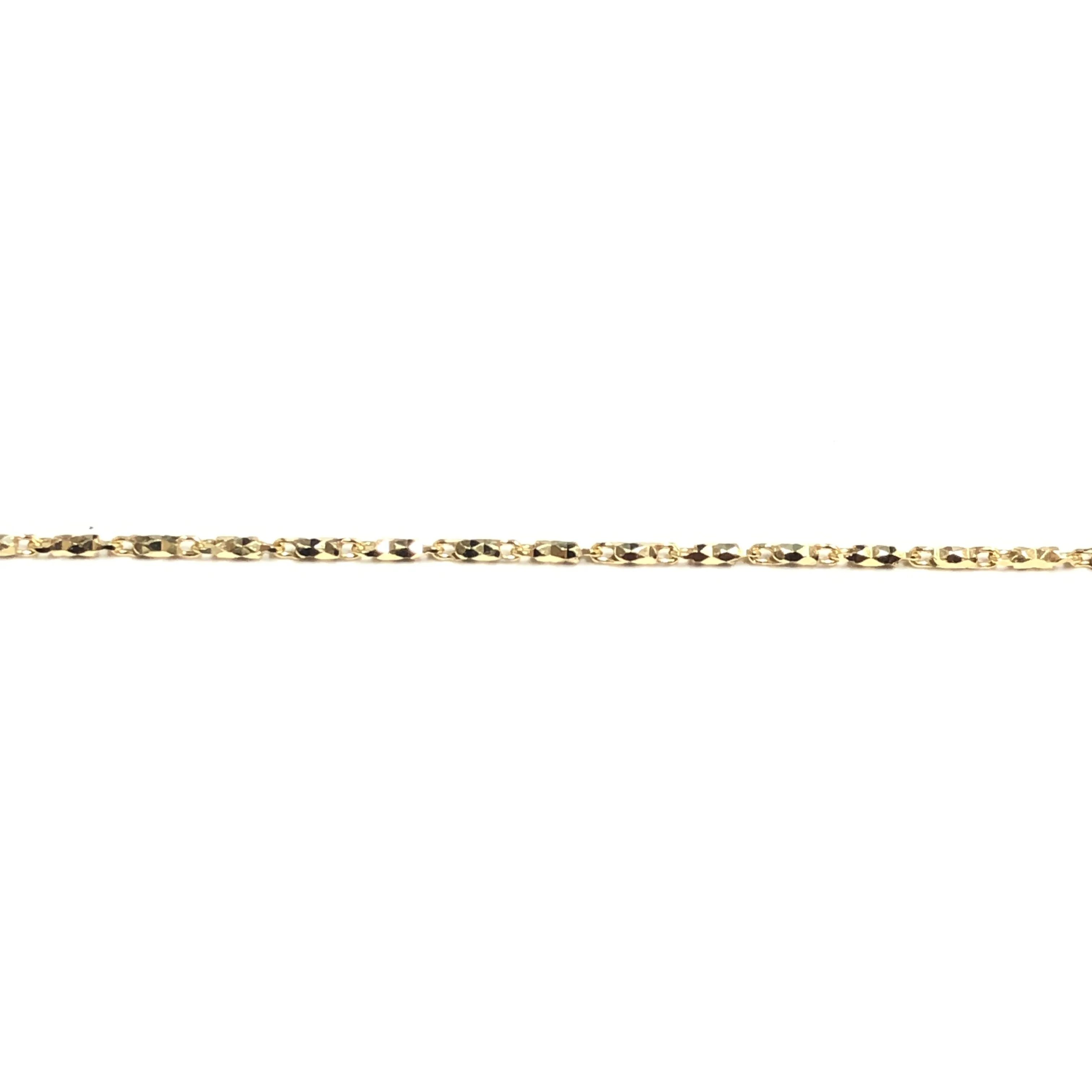 10K Yellow Gold (1.0mm) Fancy Diamond Cut Chains (16" - 20")