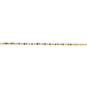 10K Yellow Gold (1.0mm) Fancy Diamond Cut Chains (16" - 20")