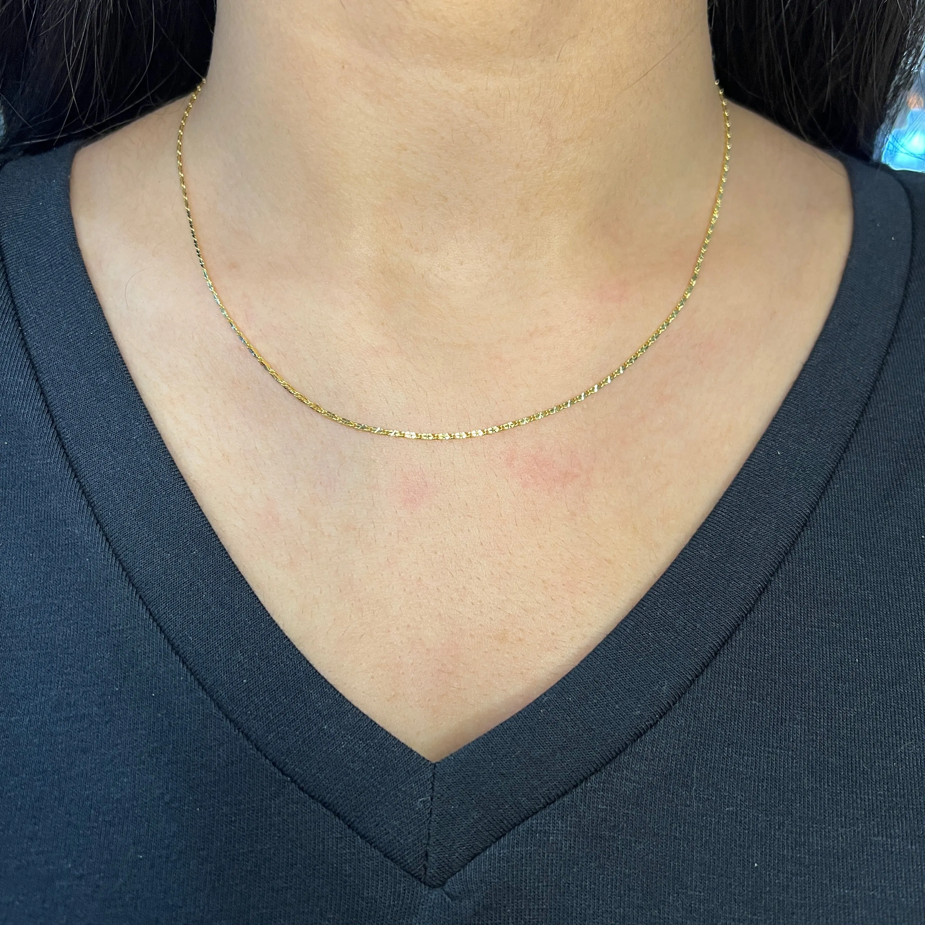 10K Yellow Gold (1.0mm) Star Chain (16" - 30")