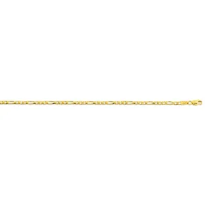 10K Yellow Gold (2.4mm) Gentle Figaro Chain