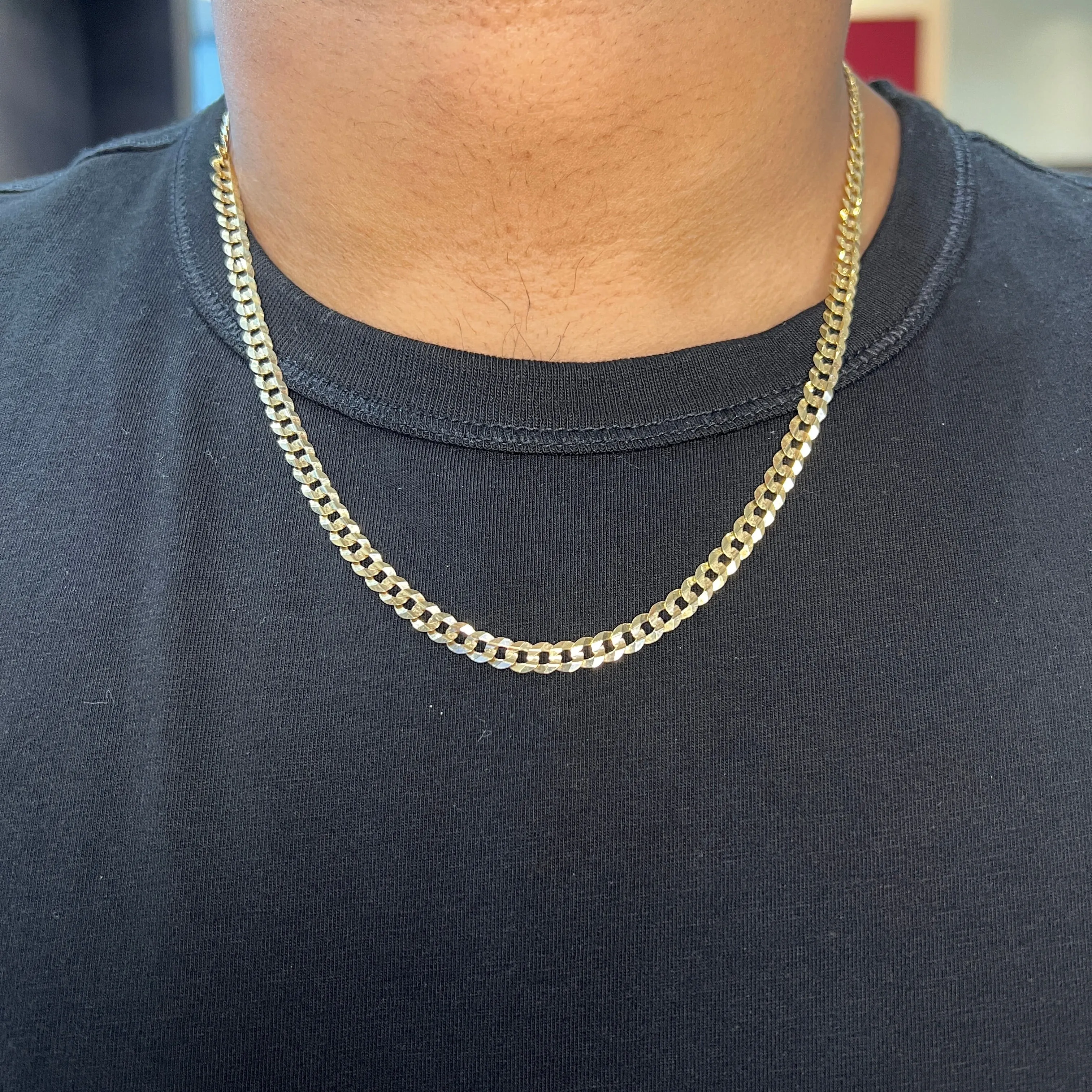 10K Yellow Gold (5mm) Curb Chain (20 - 24")