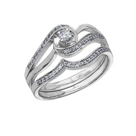 10K Rose Gold (0.17ct) Diamond Ring