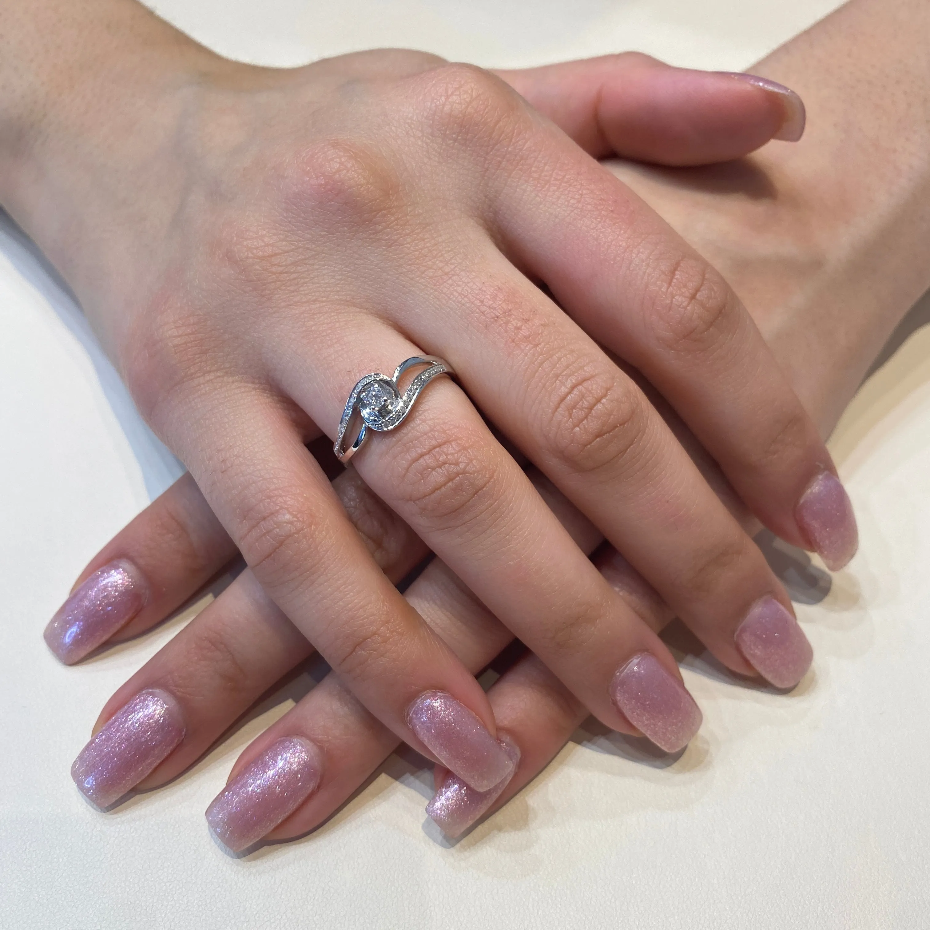 10K Rose Gold (0.17ct) Diamond Ring