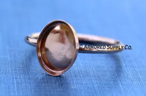 10x8mm Rose Gold Filled Oval Bezel Cup Ring blank