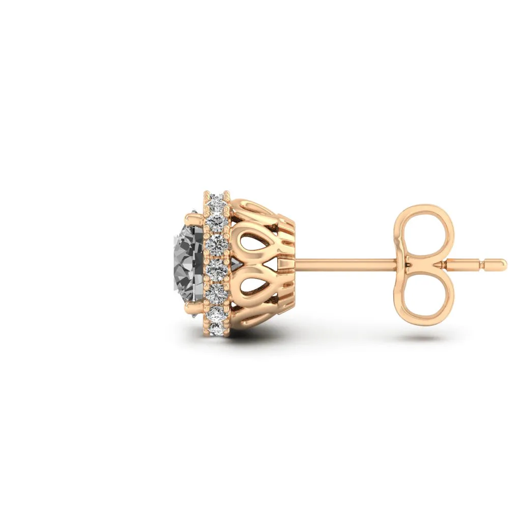1.17 d.e.w cts Teressa Moissanite Stud Earrings