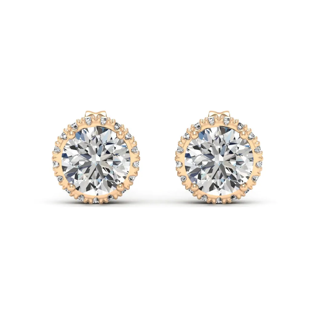 1.17 d.e.w cts Teressa Moissanite Stud Earrings