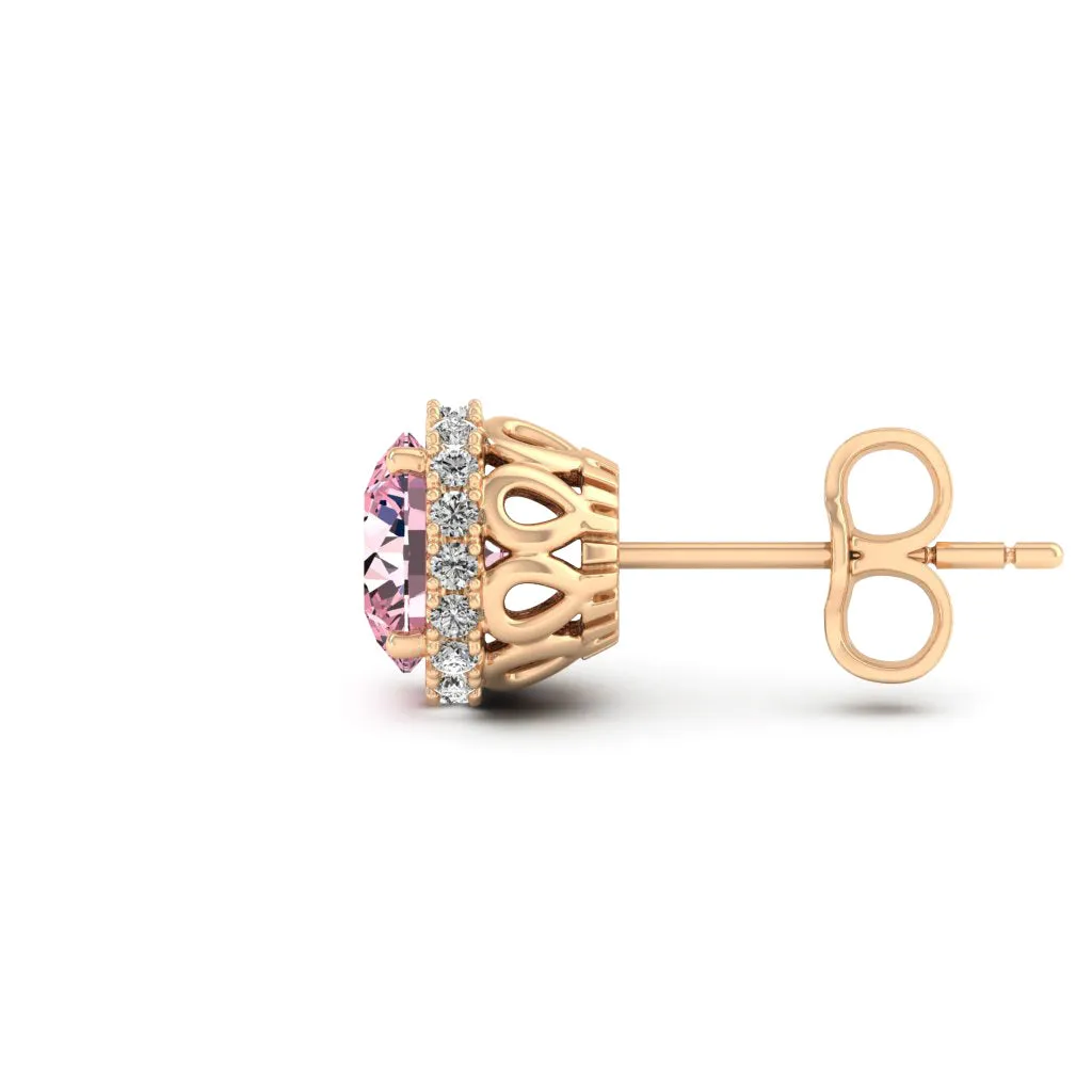 1.17 d.e.w cts Teressa Moissanite Stud Earrings