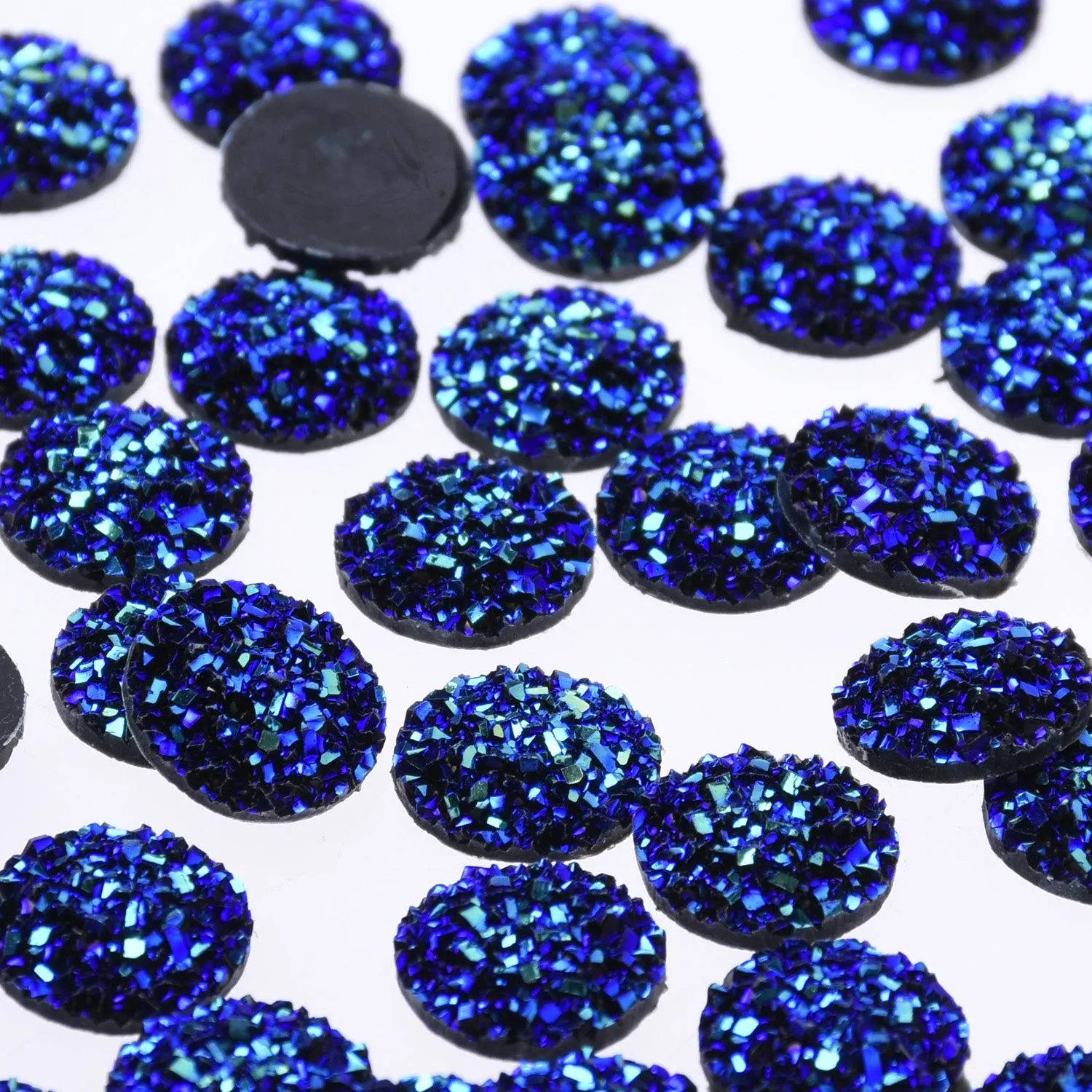 12mm Round Faux Druzy Resin Crystal Clusters Cabochons glitter resin cabochon diy Resin Jewelry wholesale 50pcs 102699