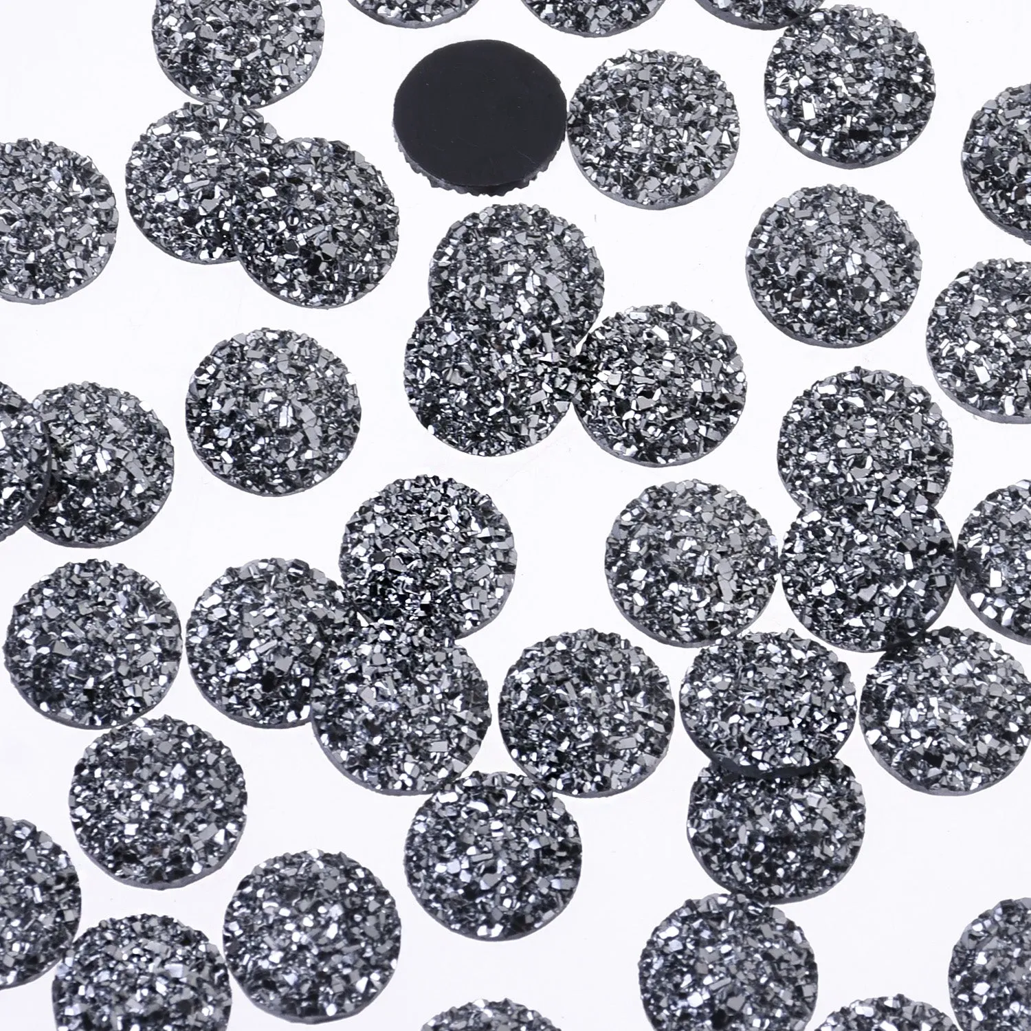 12mm Round Faux Druzy Resin Crystal Clusters Cabochons glitter resin cabochon diy Resin Jewelry wholesale 50pcs 102699