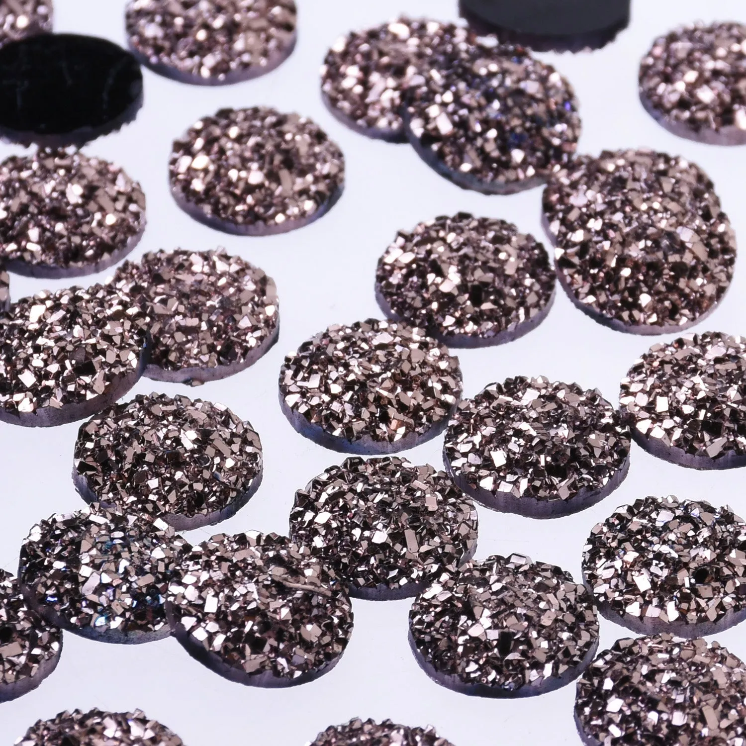 12mm Round Faux Druzy Resin Crystal Clusters Cabochons glitter resin cabochon diy Resin Jewelry wholesale 50pcs 102699