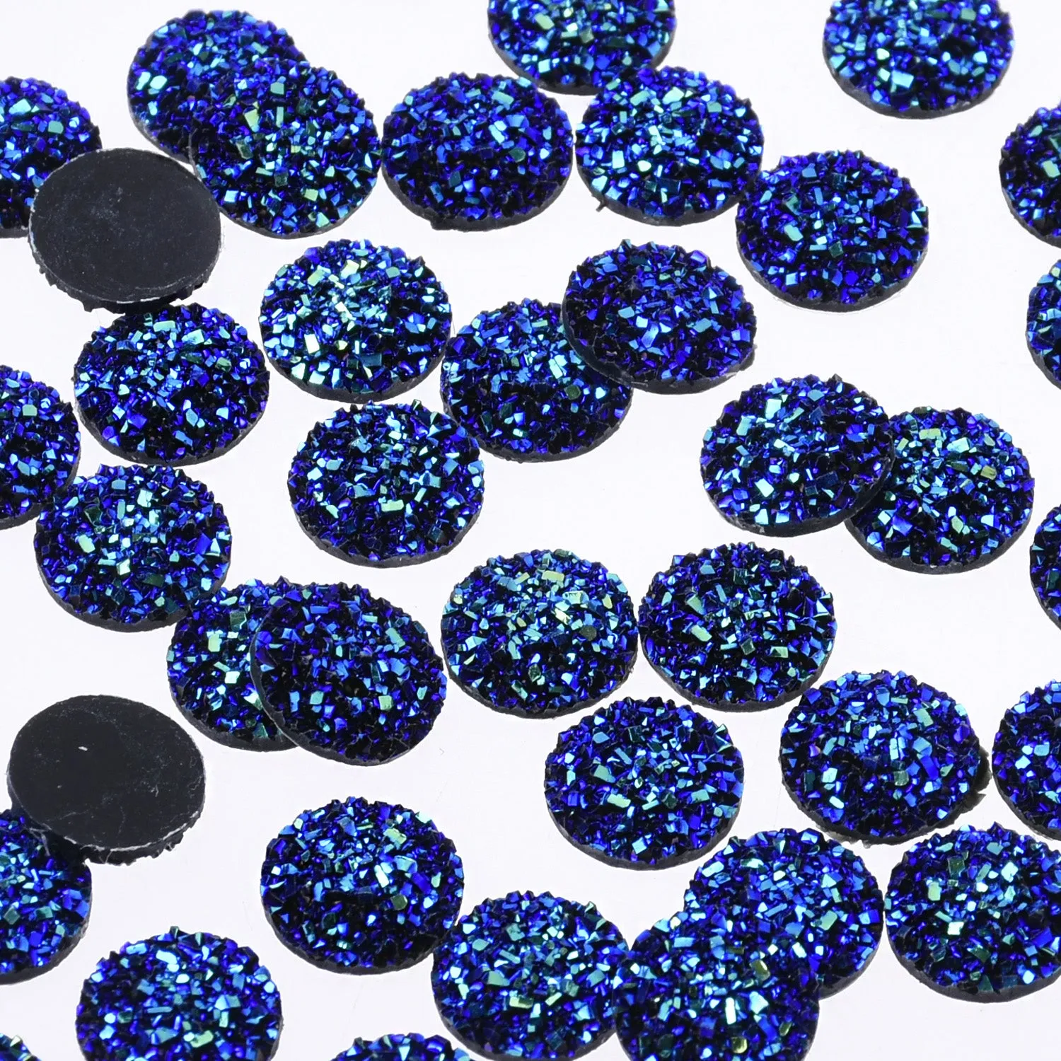 12mm Round Faux Druzy Resin Crystal Clusters Cabochons glitter resin cabochon diy Resin Jewelry wholesale 50pcs 102699