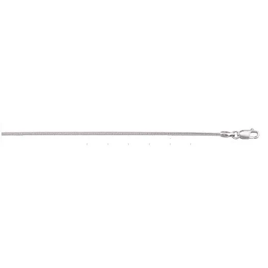 (14K, 18K) White Gold (1.2mm) Round Snake Chain (16" - 24")