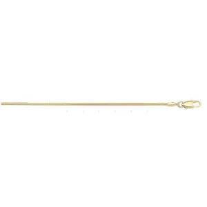 (14K, 18K) Yellow Gold (1.2mm) Round Snake Chain (16" - 24")