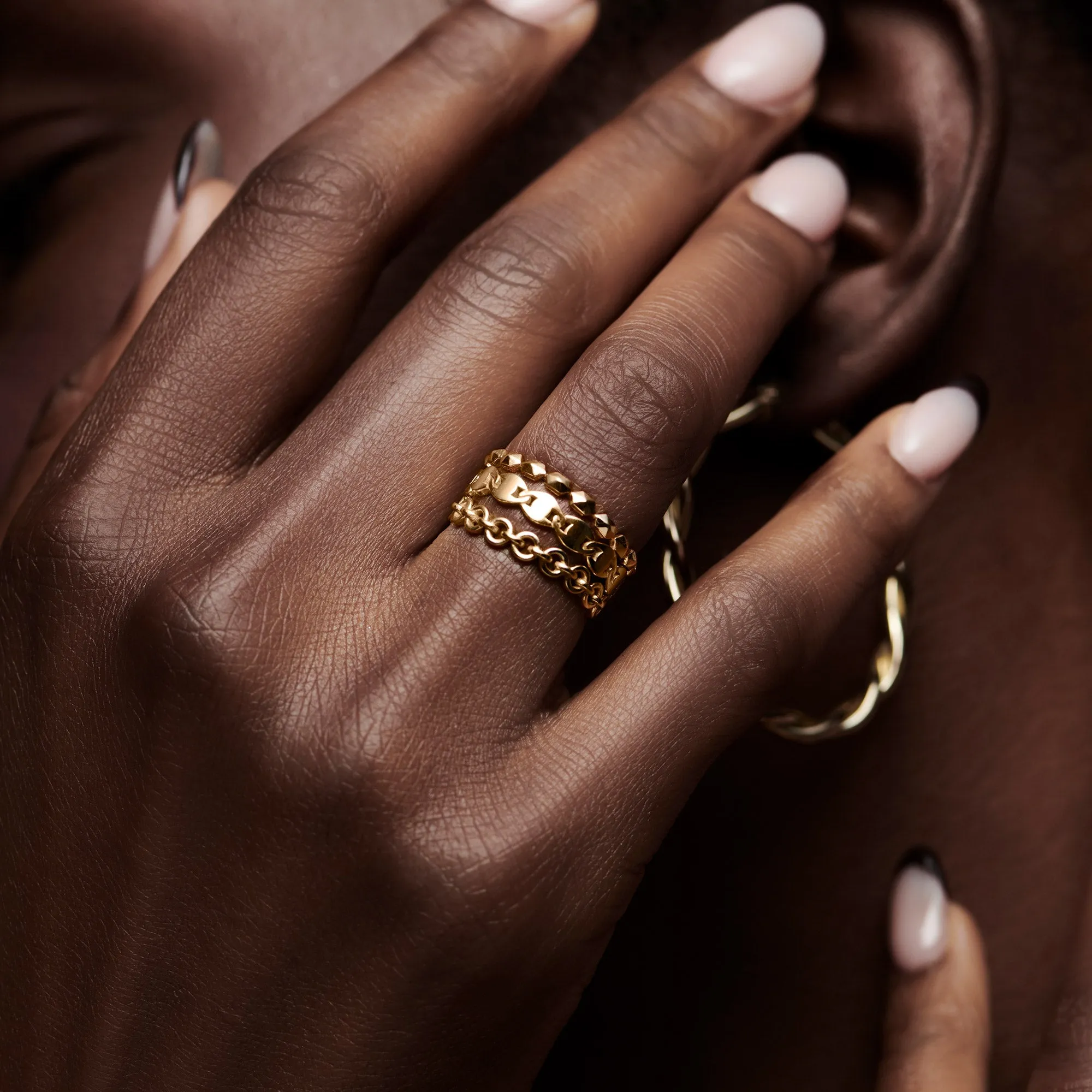 14K Chain Link Ring