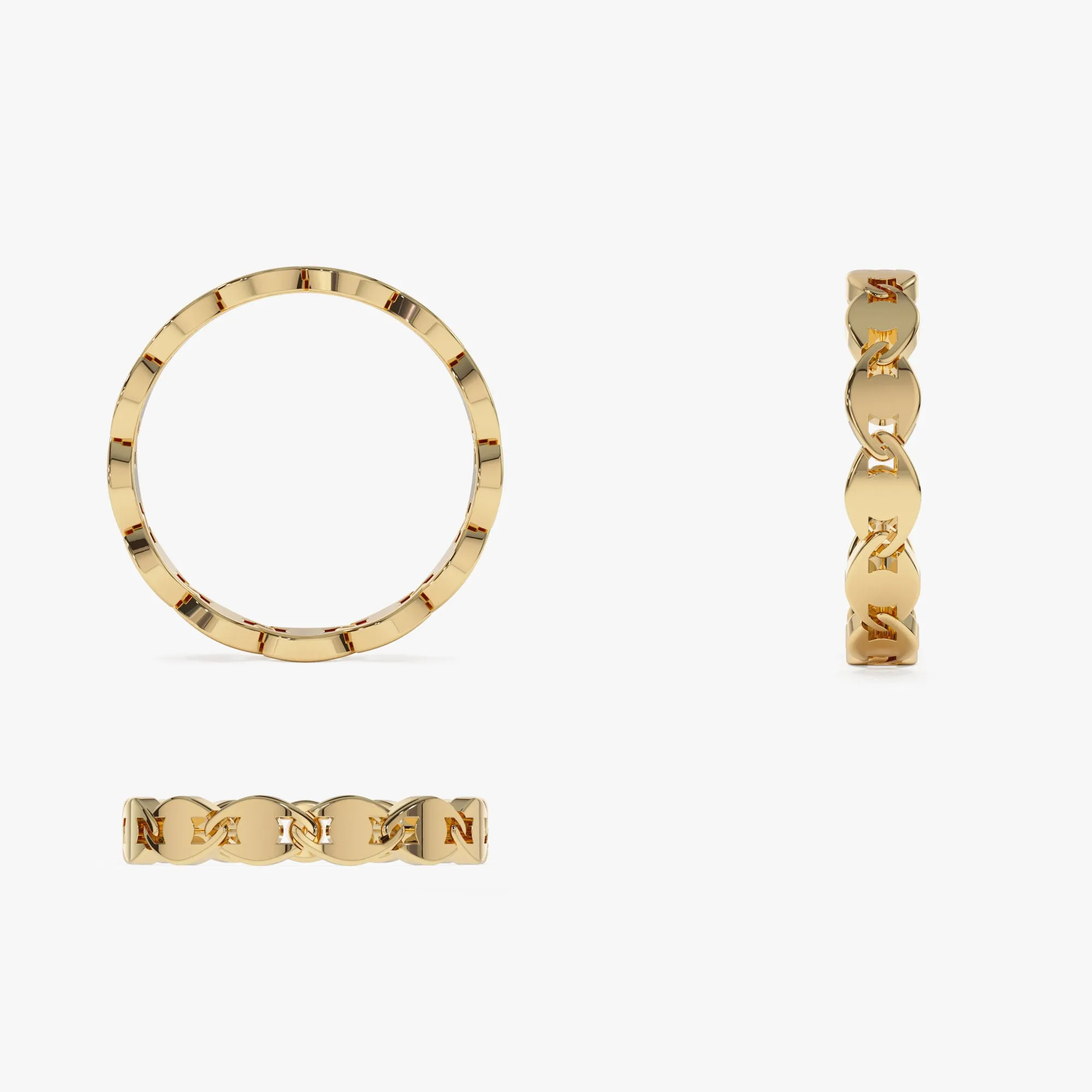 14K Chain Link Ring