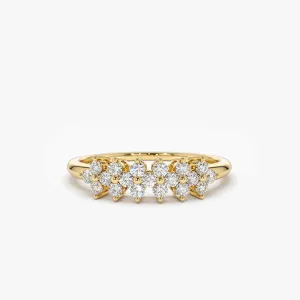 14k Diamond Cluster Anniversary Ring