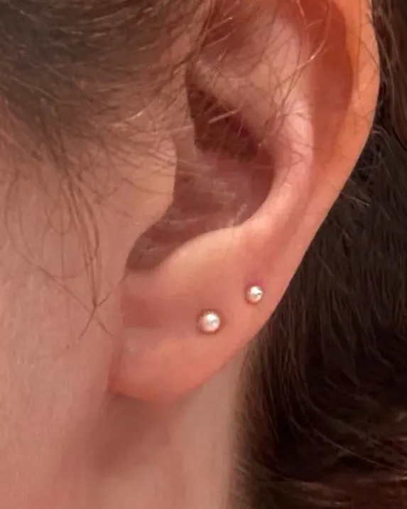 14k Mini Pearl Studs