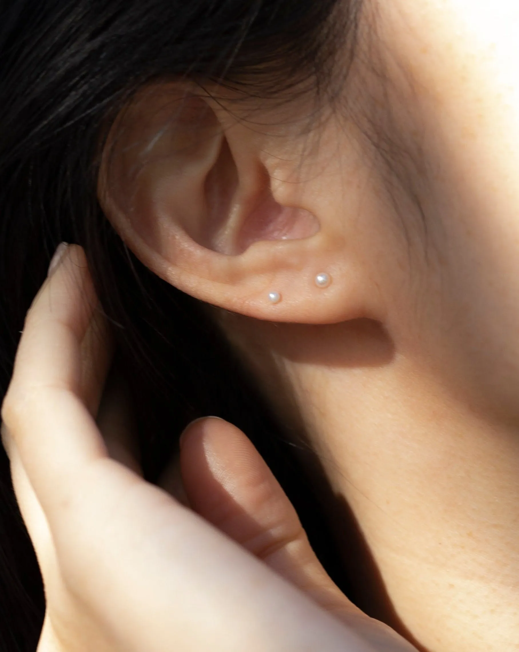 14k Mini Pearl Studs