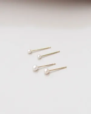 14k Mini Pearl Studs