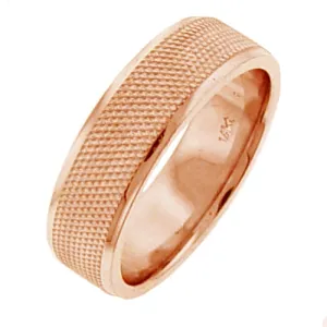14K or 18K Rose Gold Bead Ring