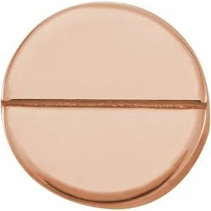 14K Rose 4.9 mm Geometric Friction Post Earring