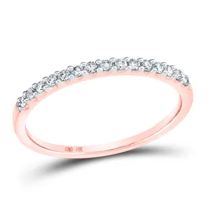 14K Rose Gold 1/6 Carat TW Diamond Band