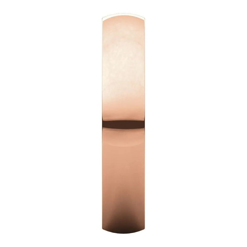 14k Rose Gold 4mm Light Comfort Fit Band, Size 6.5