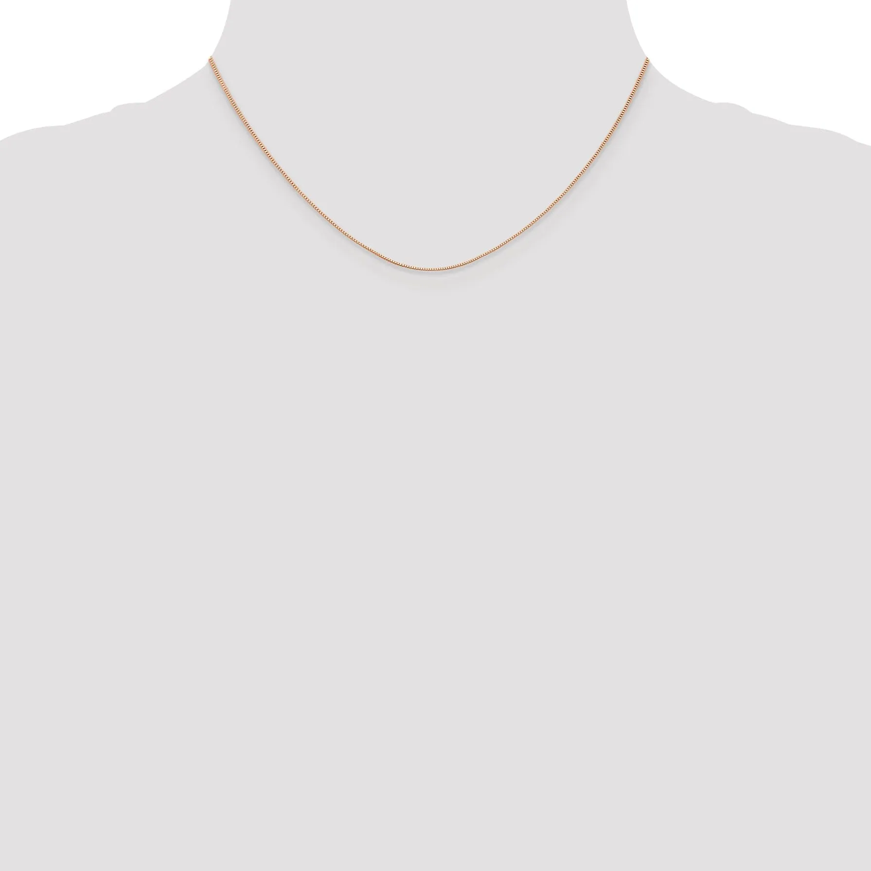 14K Rose Gold .5 mm Baby Box Chain