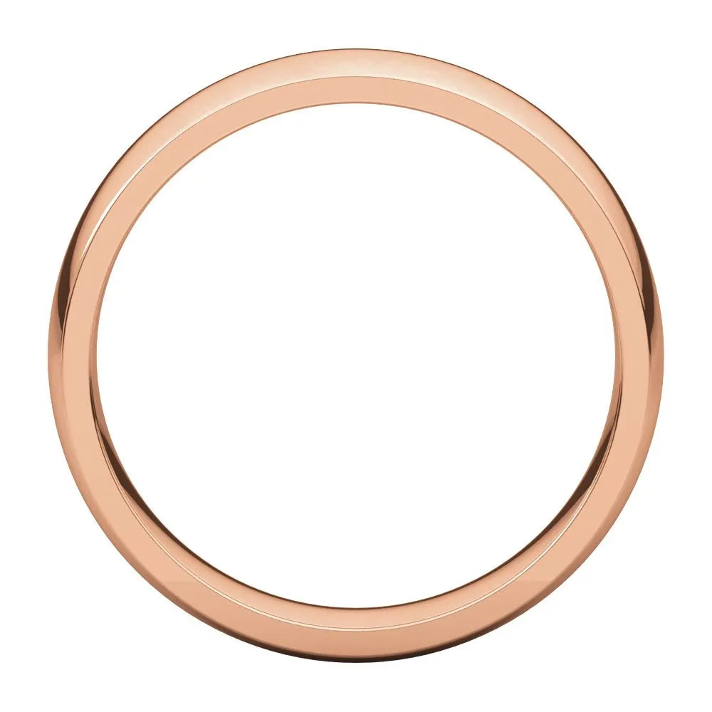 14k Rose Gold 5mm Light Comfort Fit Band, Size 9.5