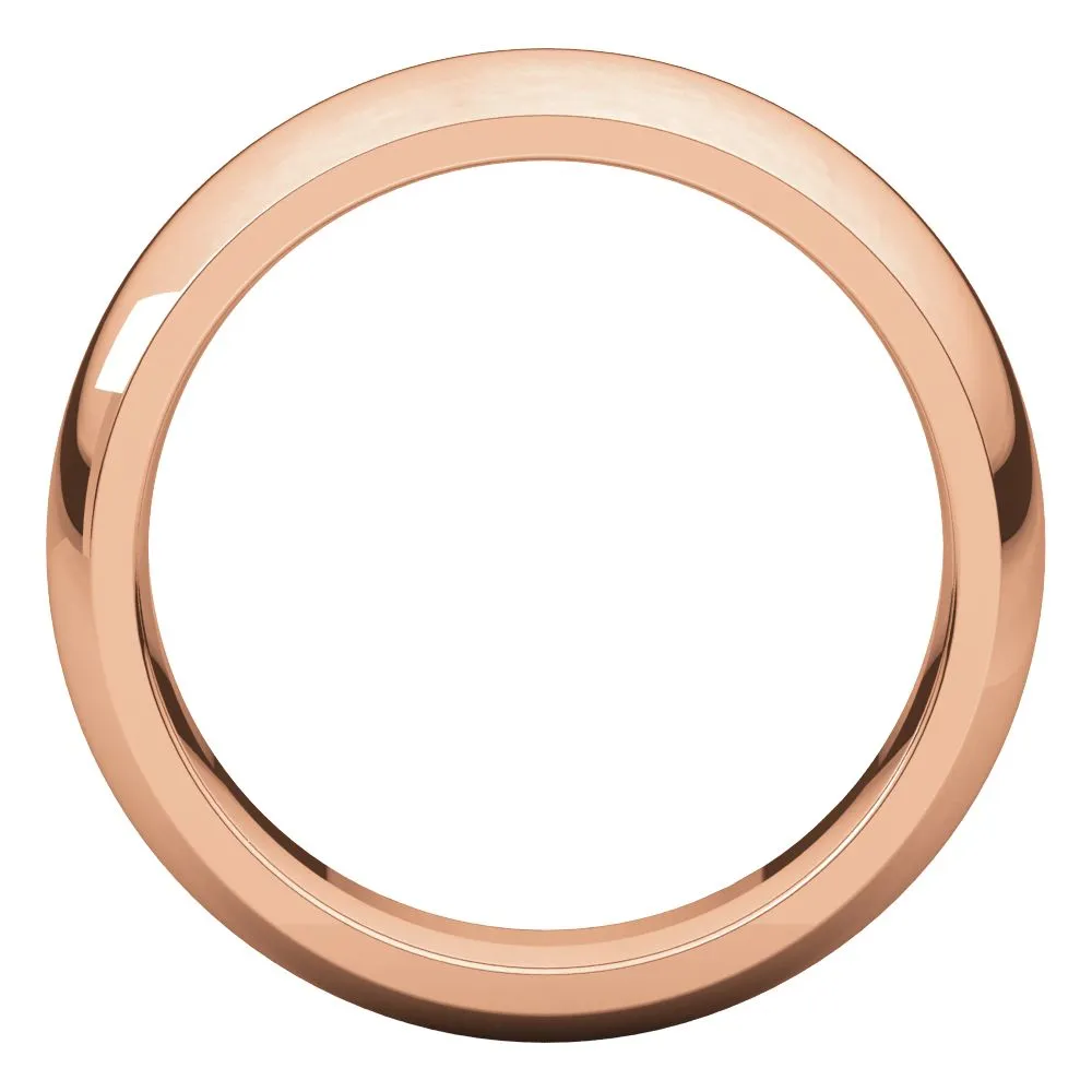 14k Rose Gold 6mm Comfort Fit Band, Size 8.5