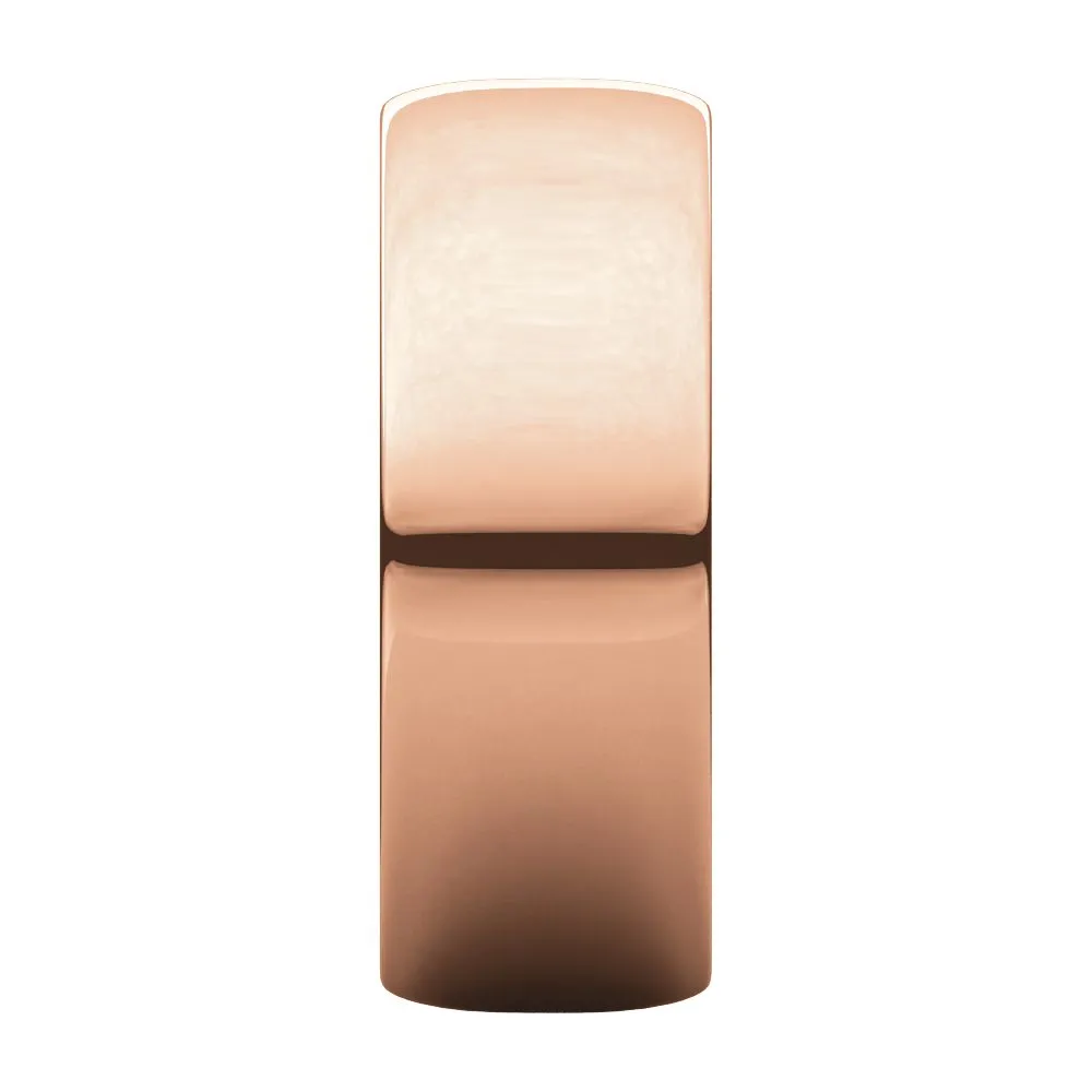 14k Rose Gold 7mm Half Round Light Band, Size 6.5