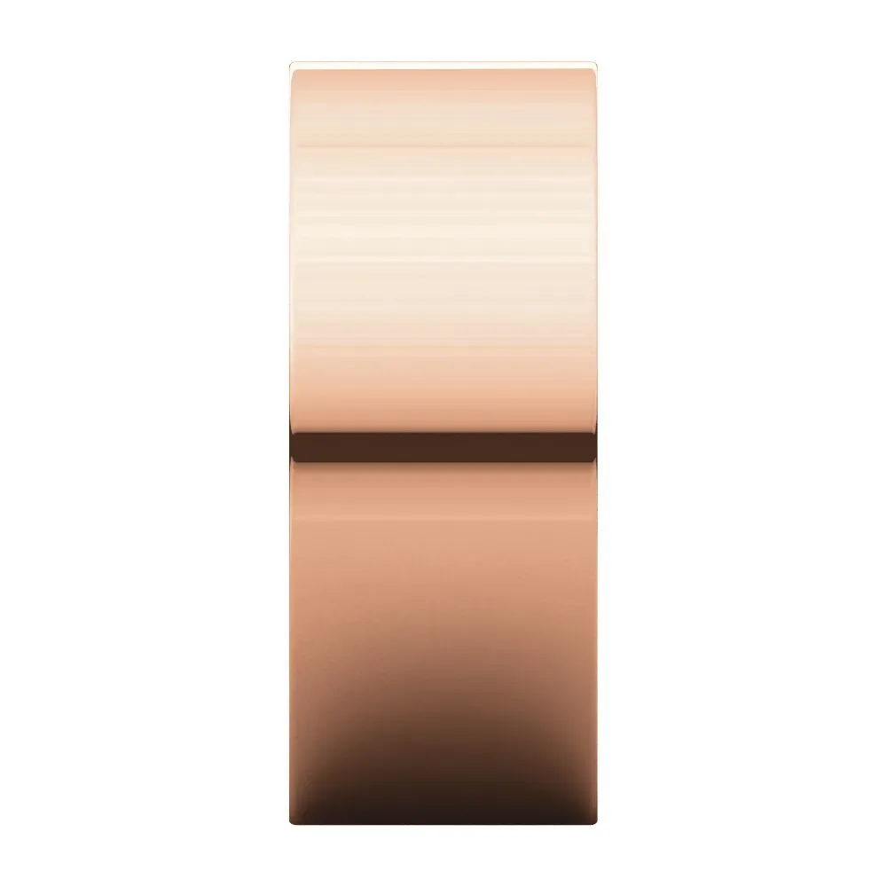 14k Rose Gold 8mm Flat Band, Size 11