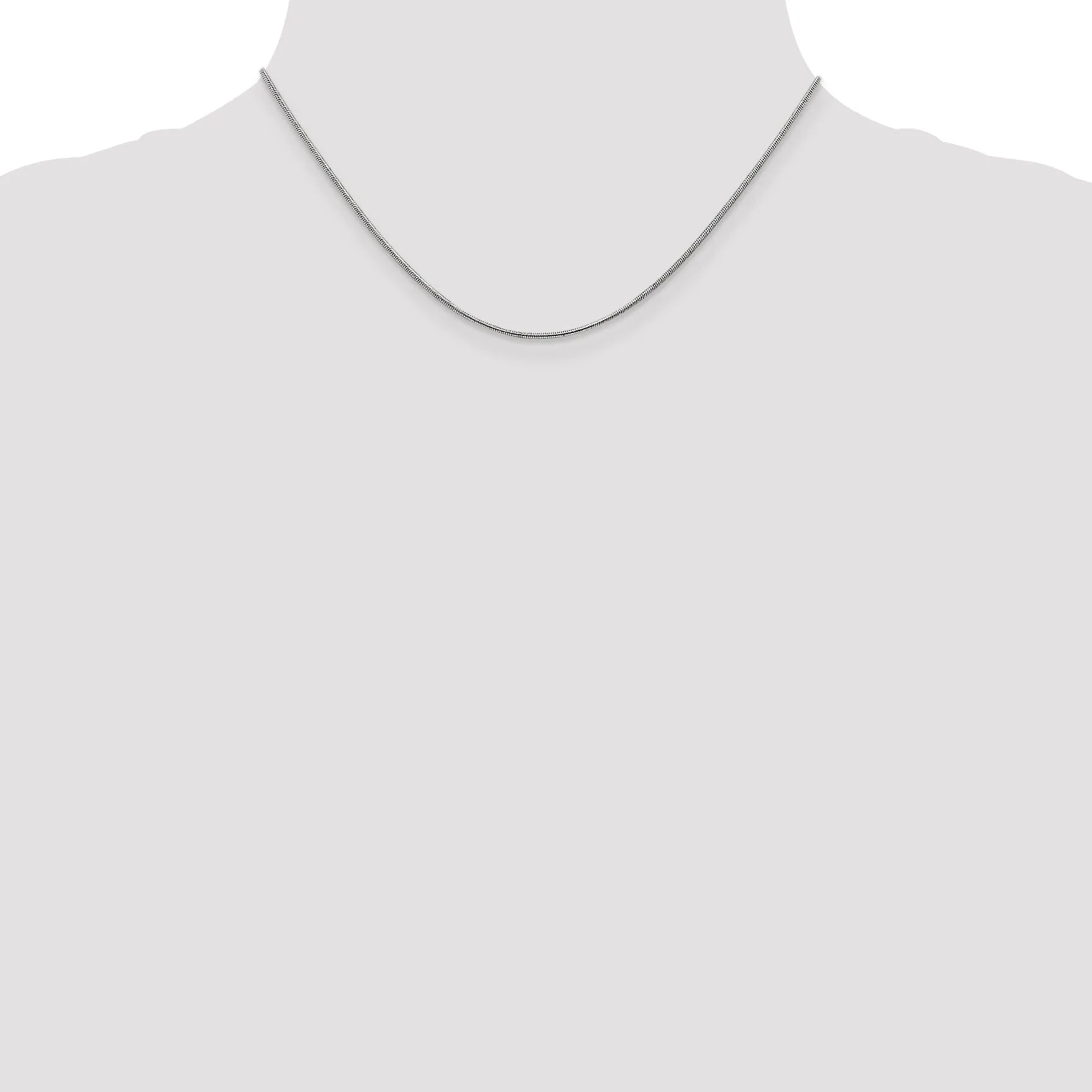 14K White Gold 1 mm Snake Chain