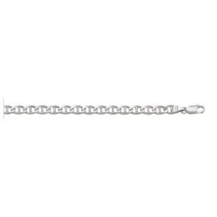 14K White Gold (4mm) Marine Link Chains (20" - 24")