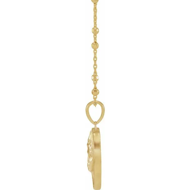 14K Yellow Gold Athena Coin 18" Necklace
