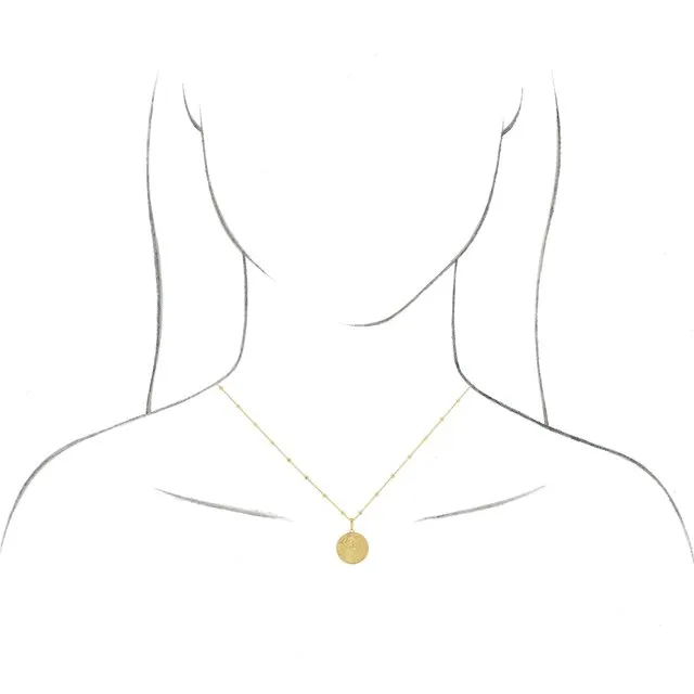 14K Yellow Gold Athena Coin 18" Necklace